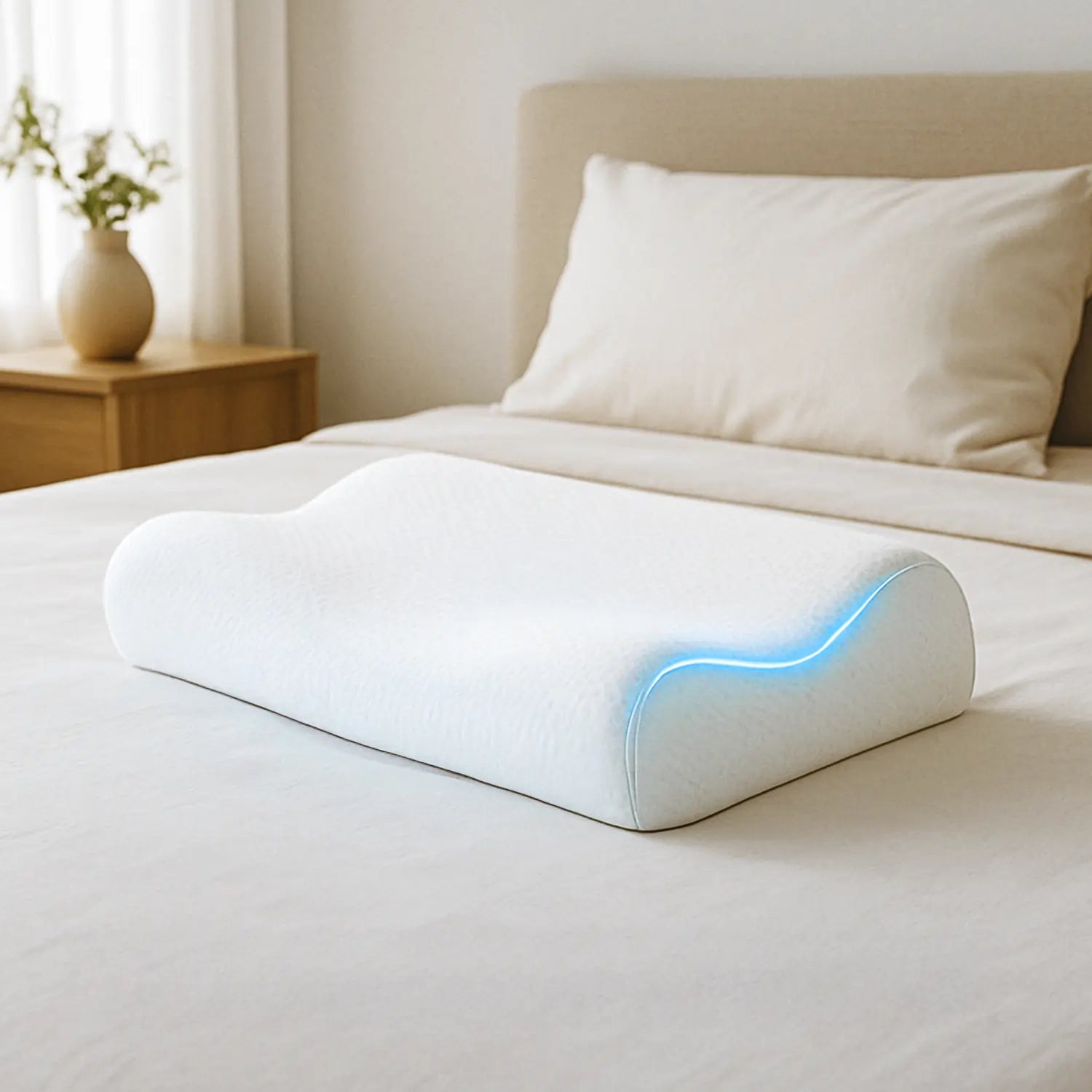 Contour Orthopedic Pillow with Memory Foam for Neck & Shoulder Pain