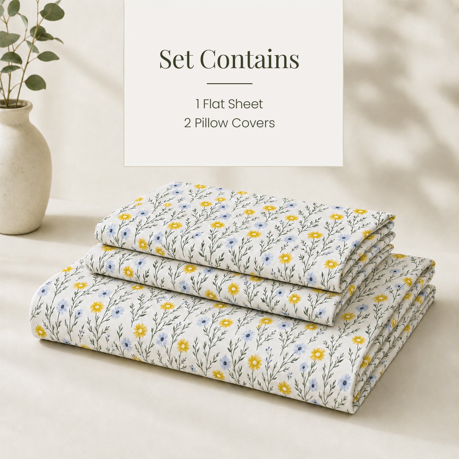 Ditsy Florals Cotton Double Bedsheet