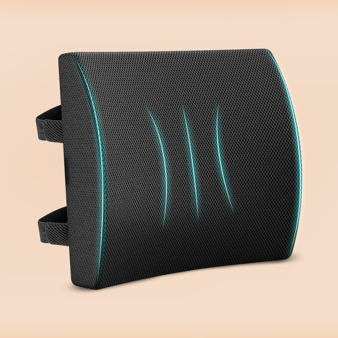 Half Lumbar Support Pillow for Chair Back Support, Posture Correction & Lower Spine Relief