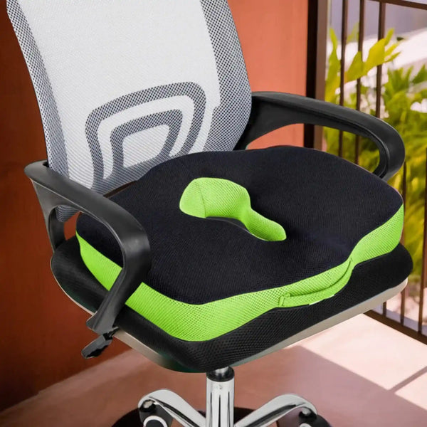 Coccyx Orthopedic Seat Cushion for Tailbone Pain, Sciatica Relief & Long Sitting Comfort