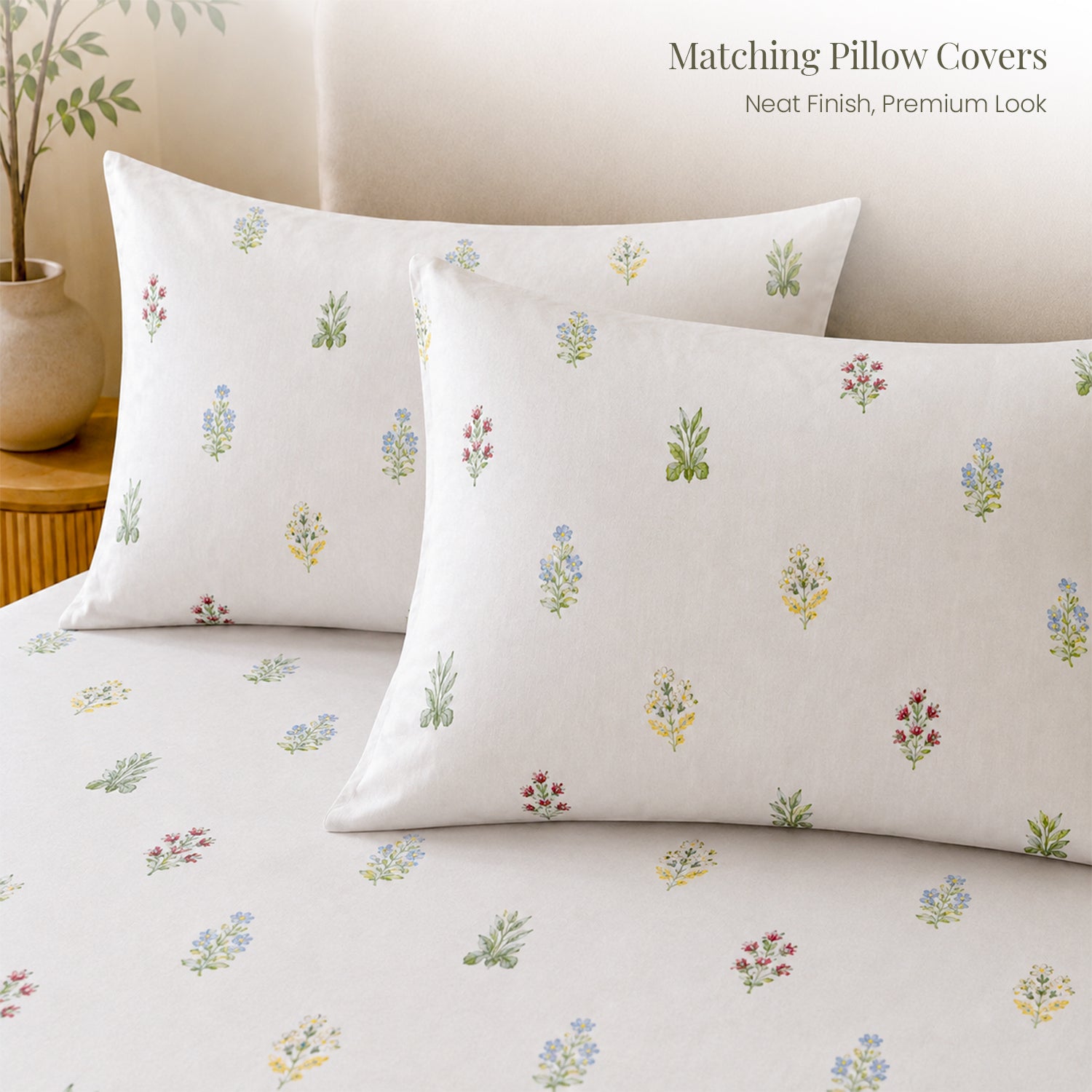 Jaipuri Floral Motifs Bedsheet