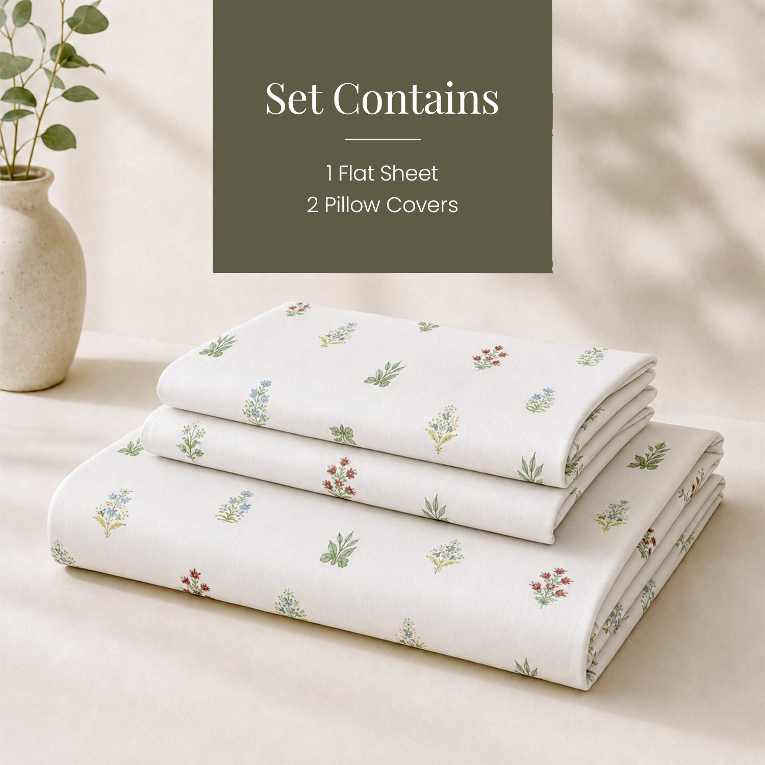 Jaipuri Floral Motifs Bedsheet