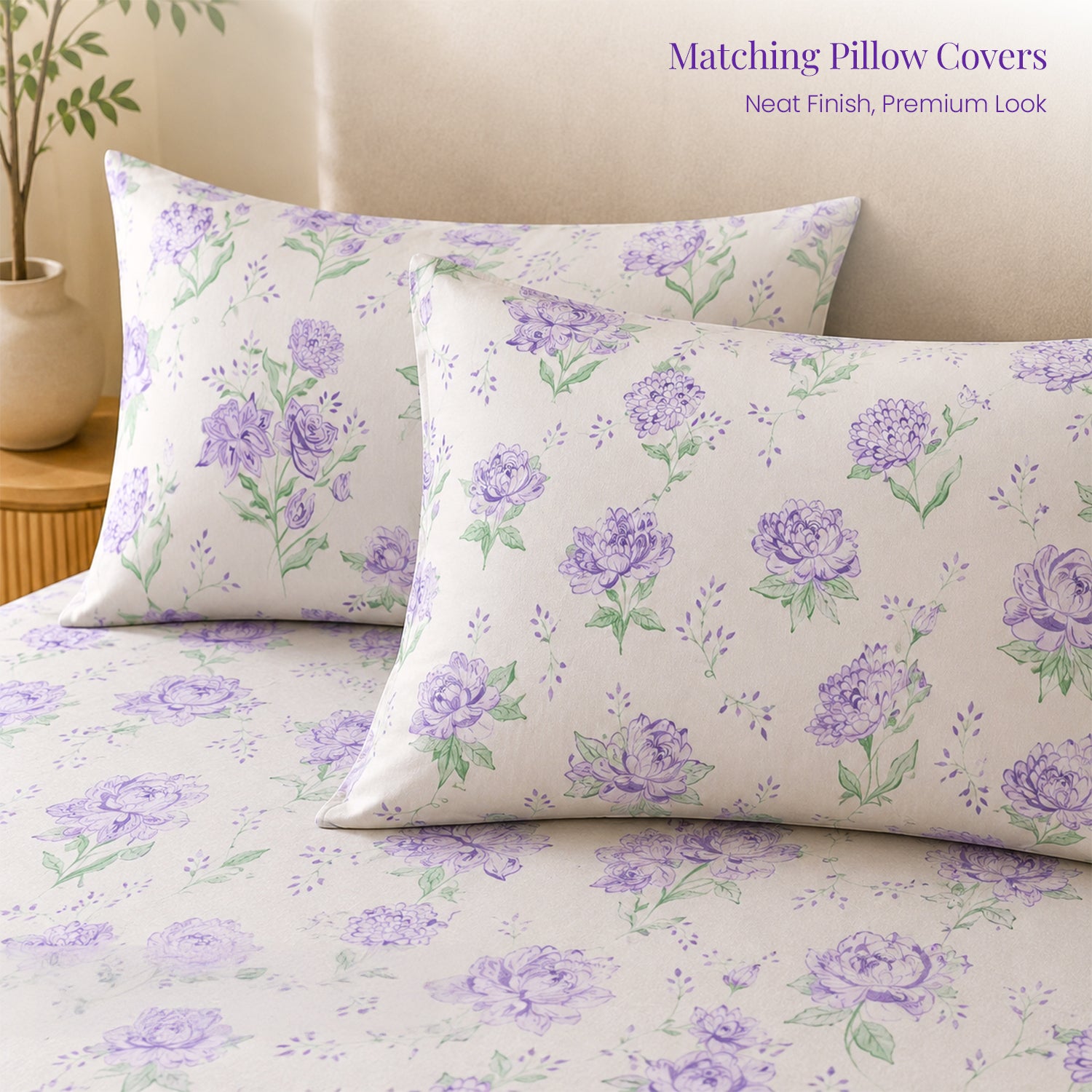 Lavender Primerose Cotton Bedsheet