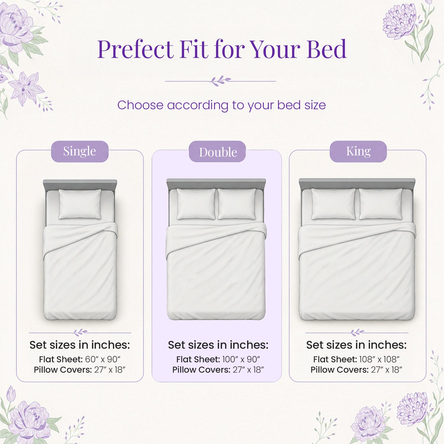 Lavender Primerose Cotton Bedsheet