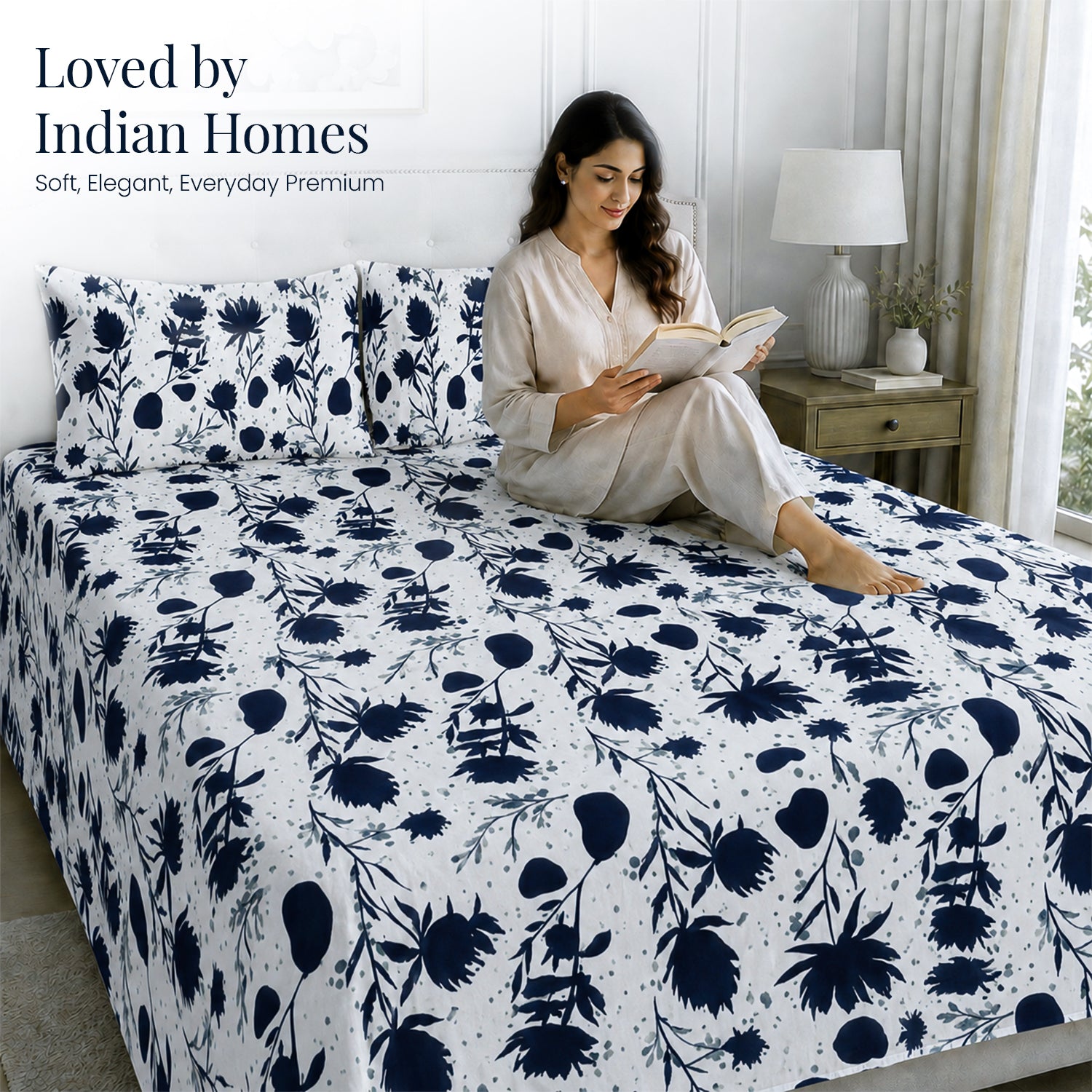 Midnight Blooms Bedsheet