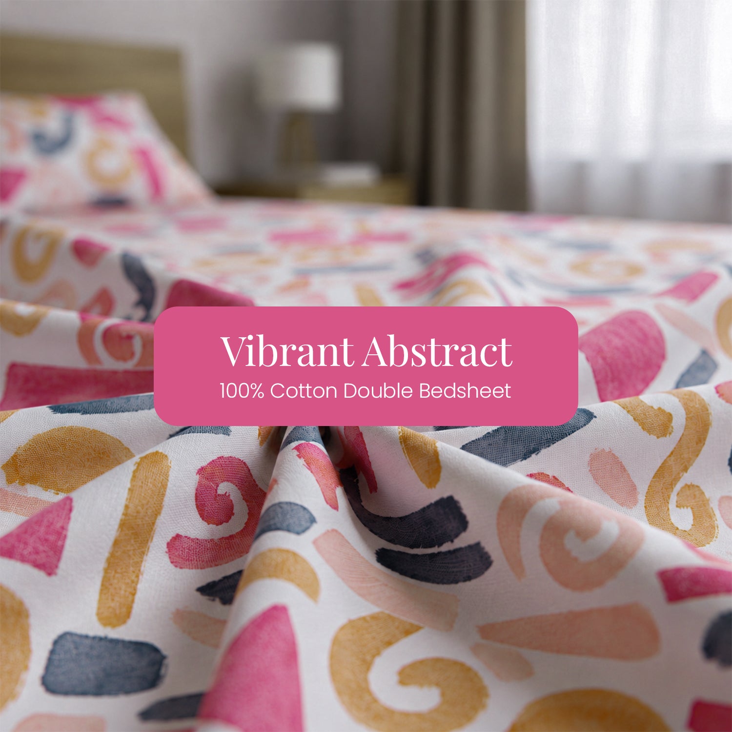 Vibrant Abstract Art Bedsheet