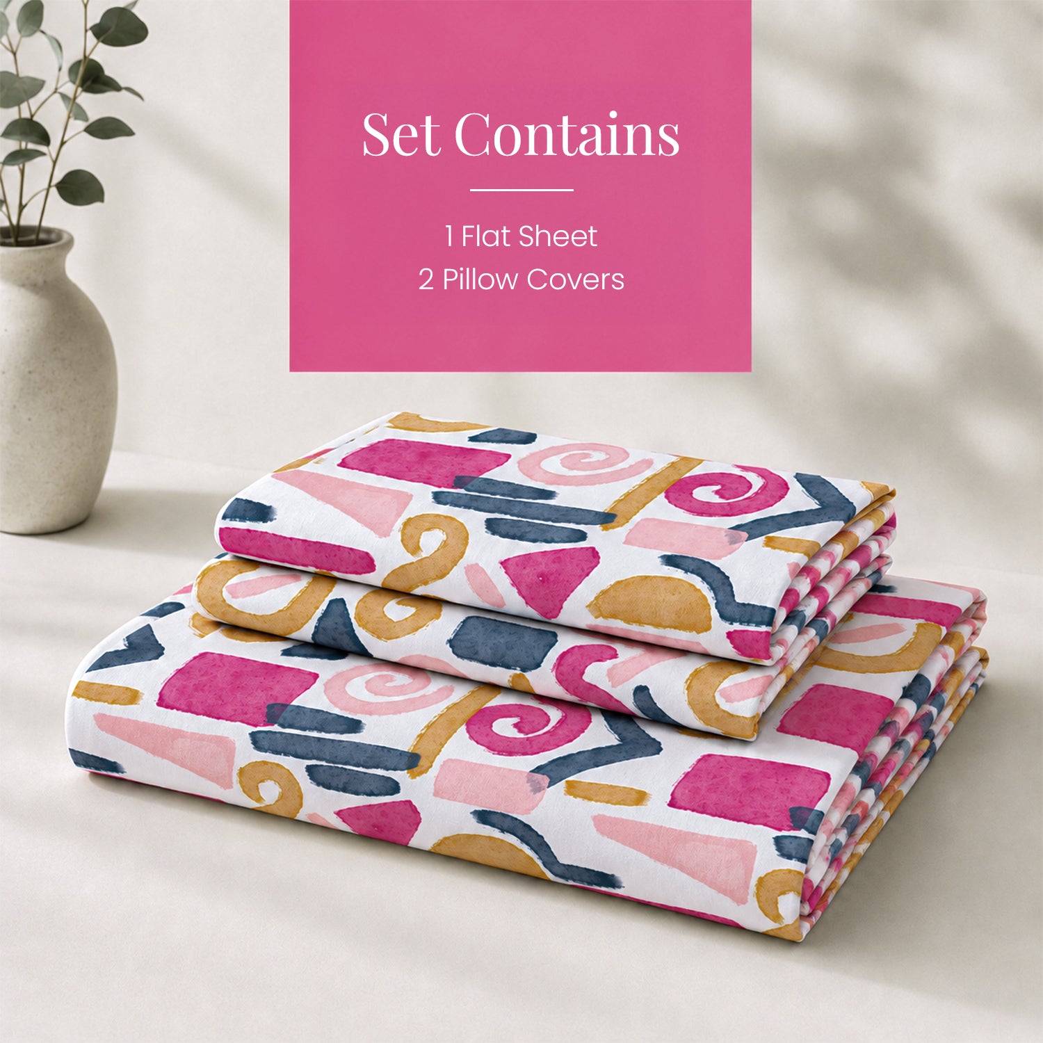Vibrant Abstract Art Bedsheet
