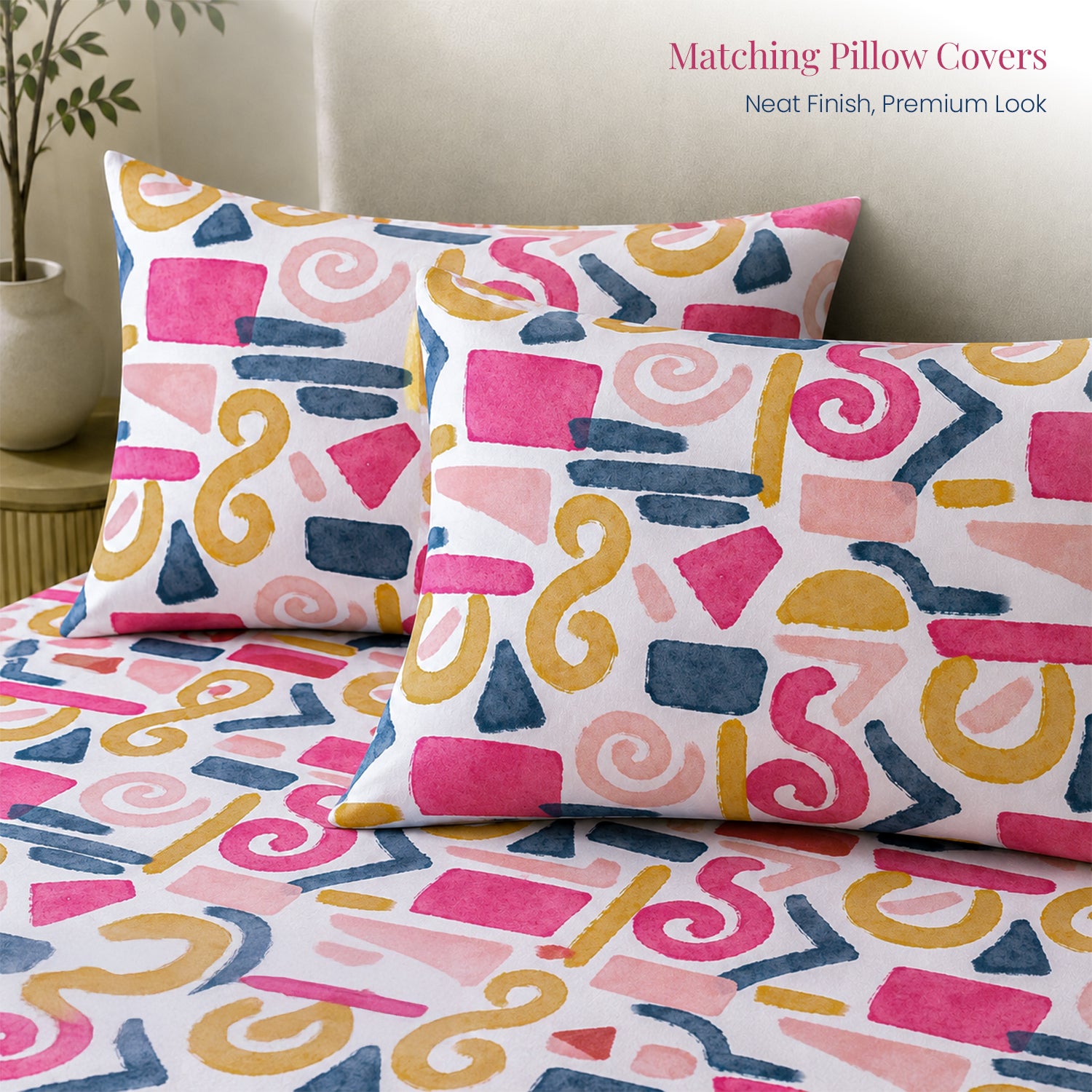 Vibrant Abstract Art Bedsheet