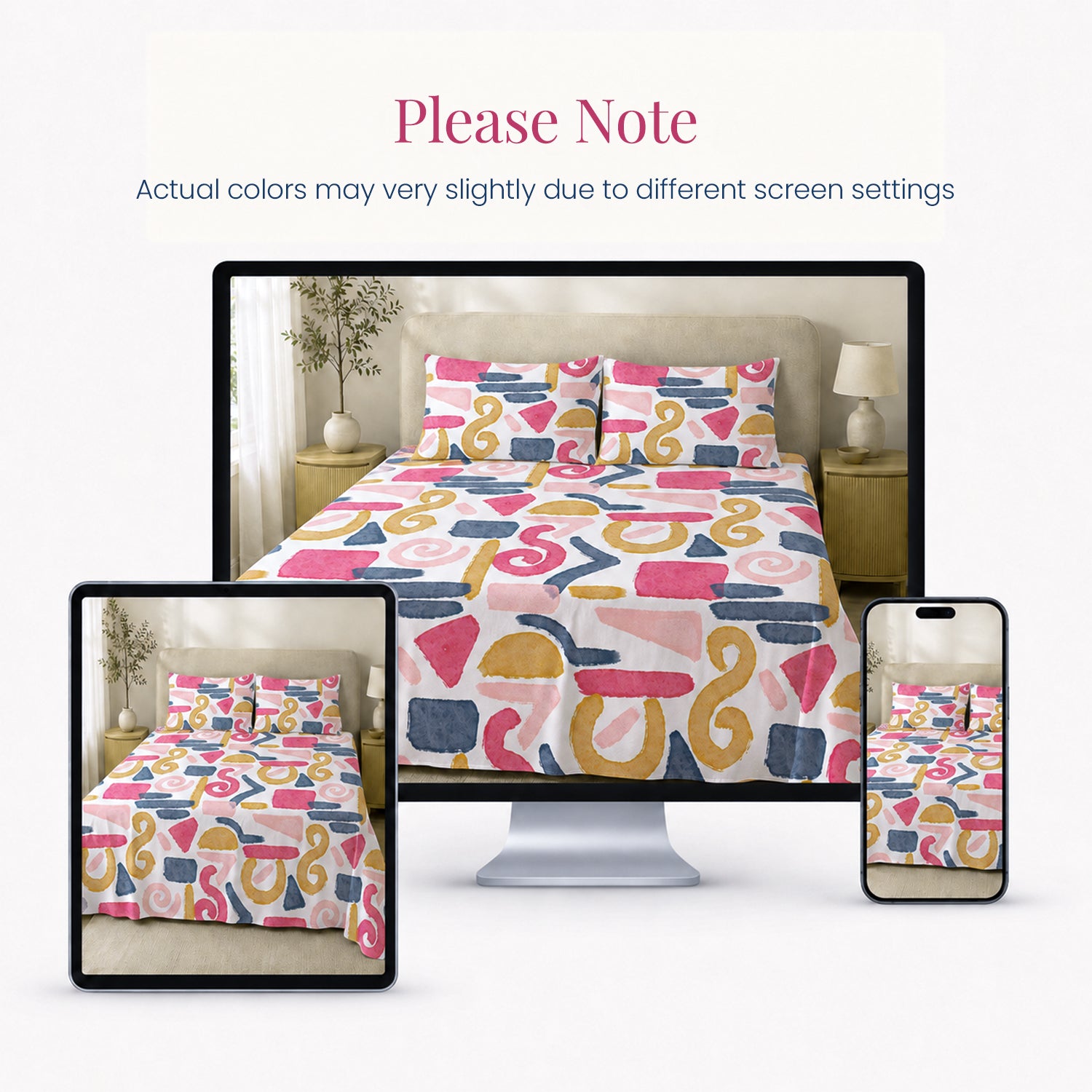 Vibrant Abstract Art Bedsheet