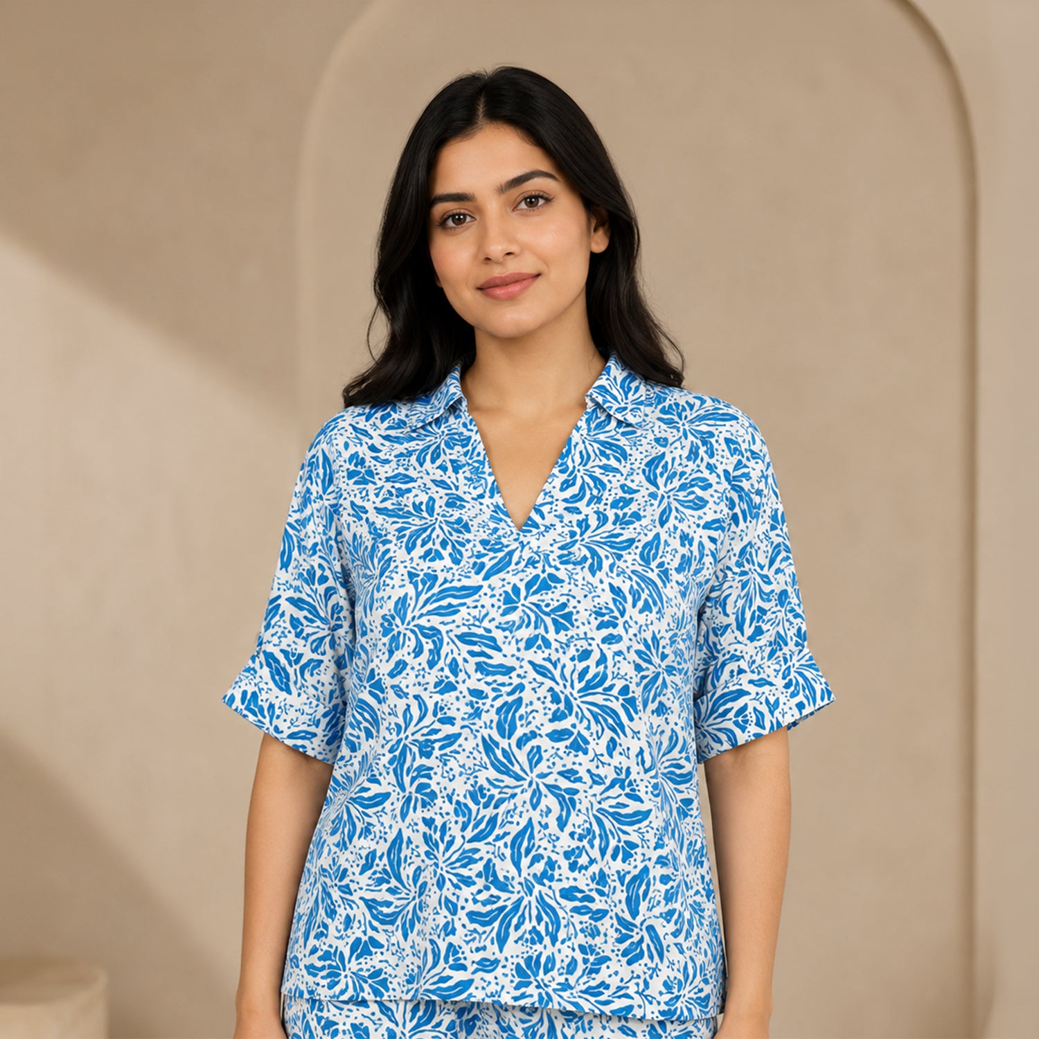 Blue Floral Print