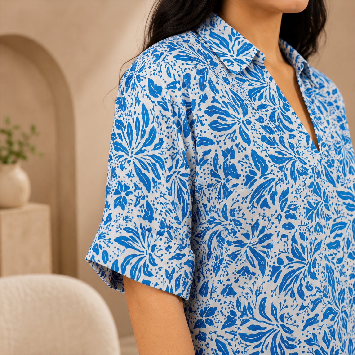 Blue Floral Print