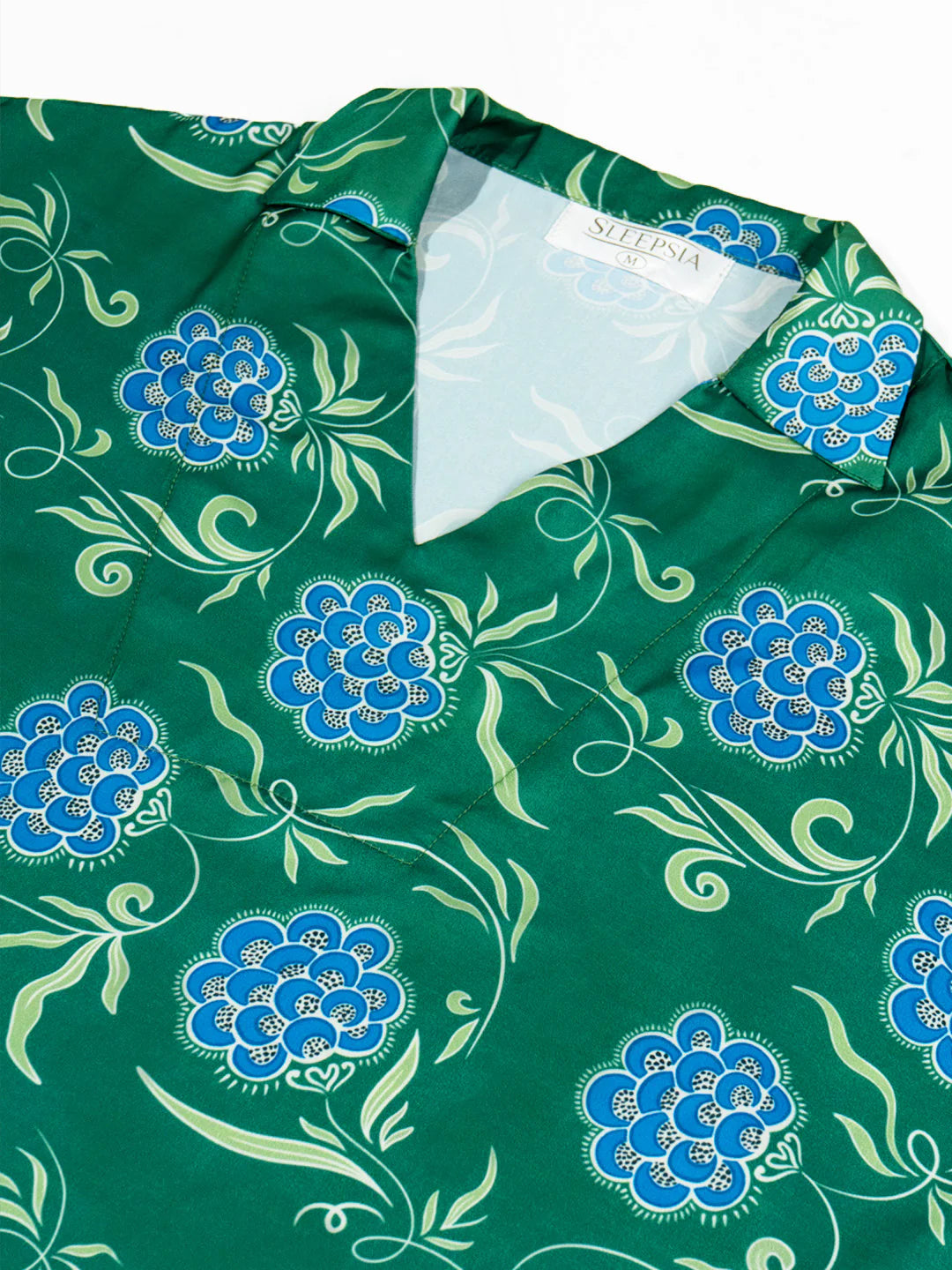 Women’s Forest Green Relaxed V-Neck Top & Shorts Set