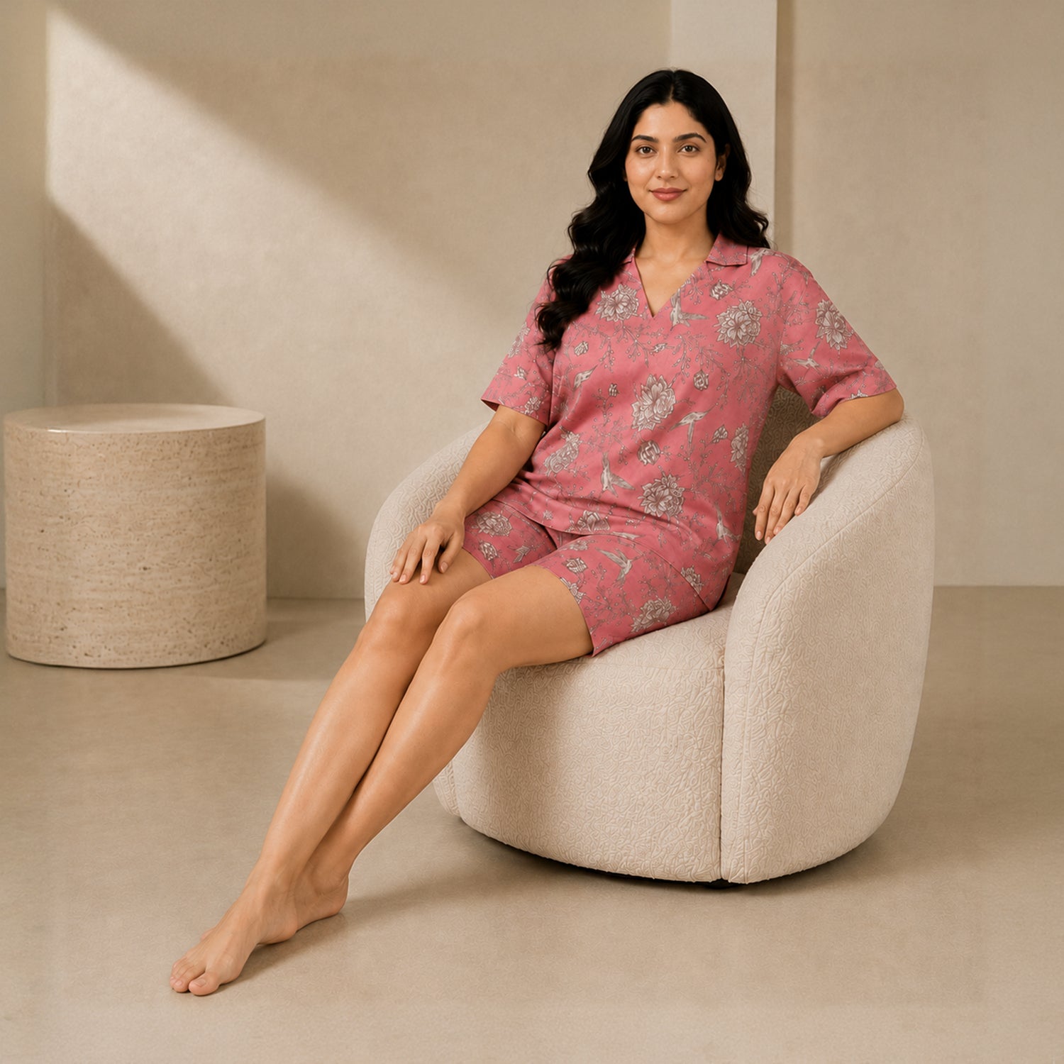 Fuchsia Pink Nature Print
