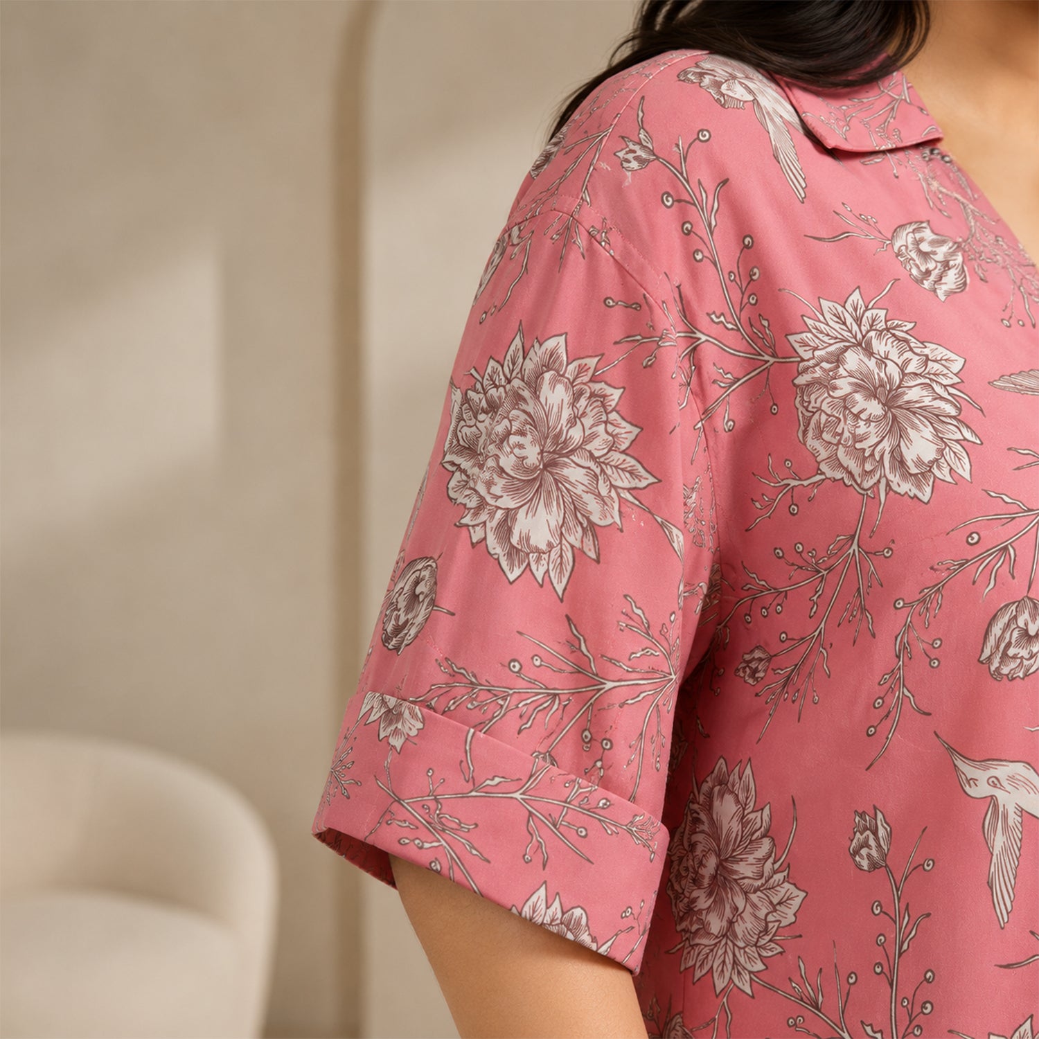 Fuchsia Pink Nature Print