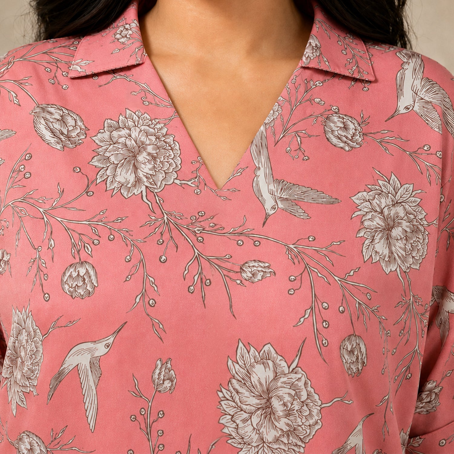 Fuchsia Pink Nature Print