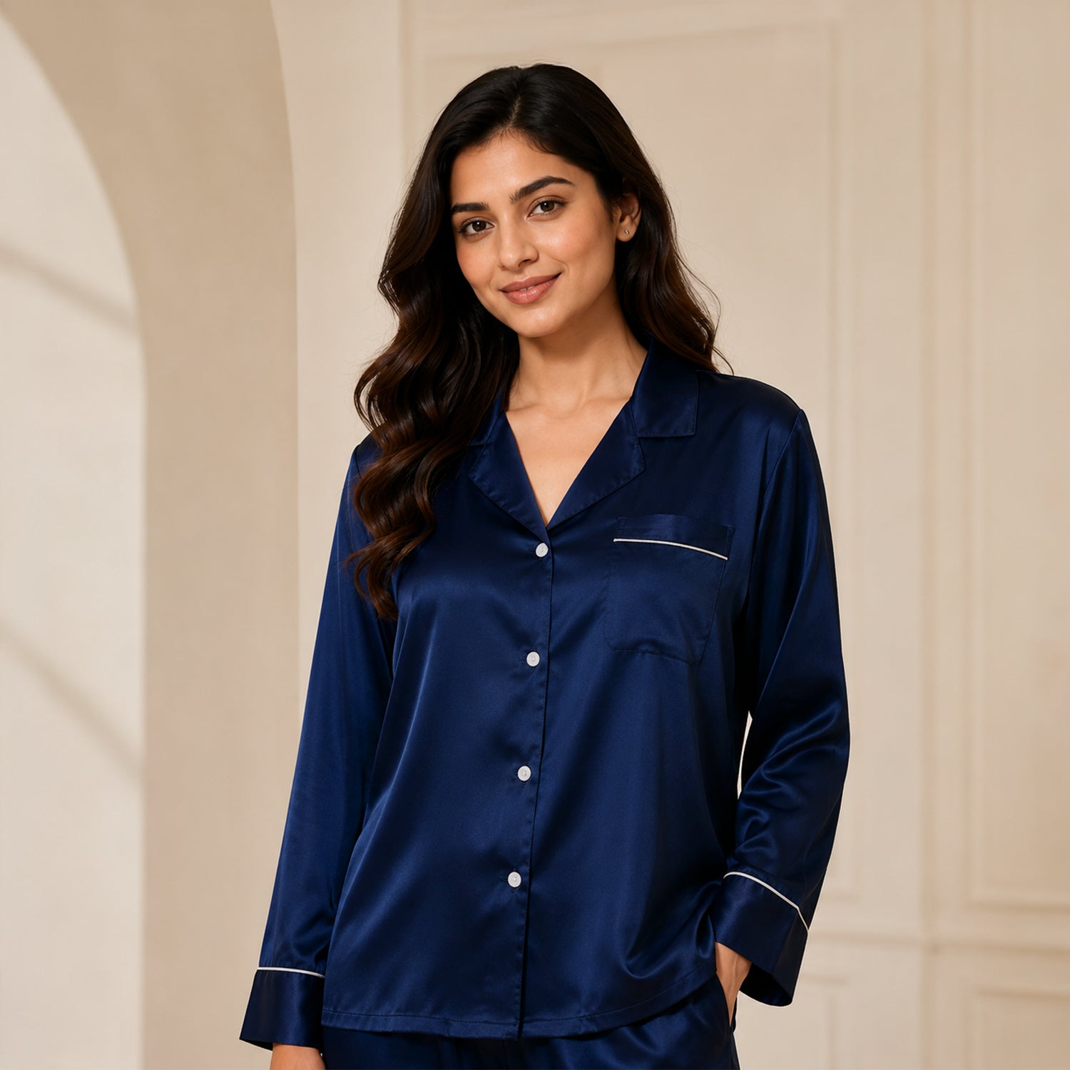 Navy Satin
