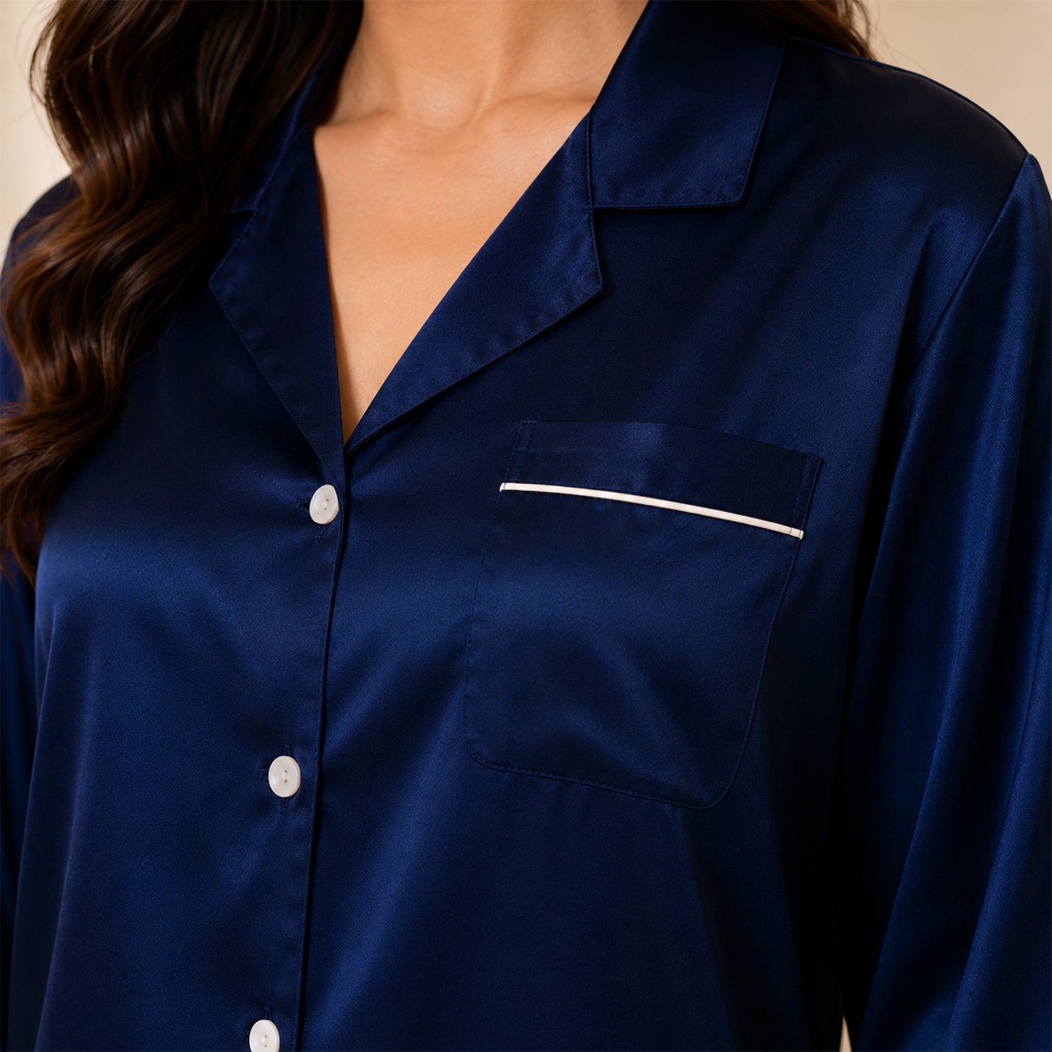 Navy Satin