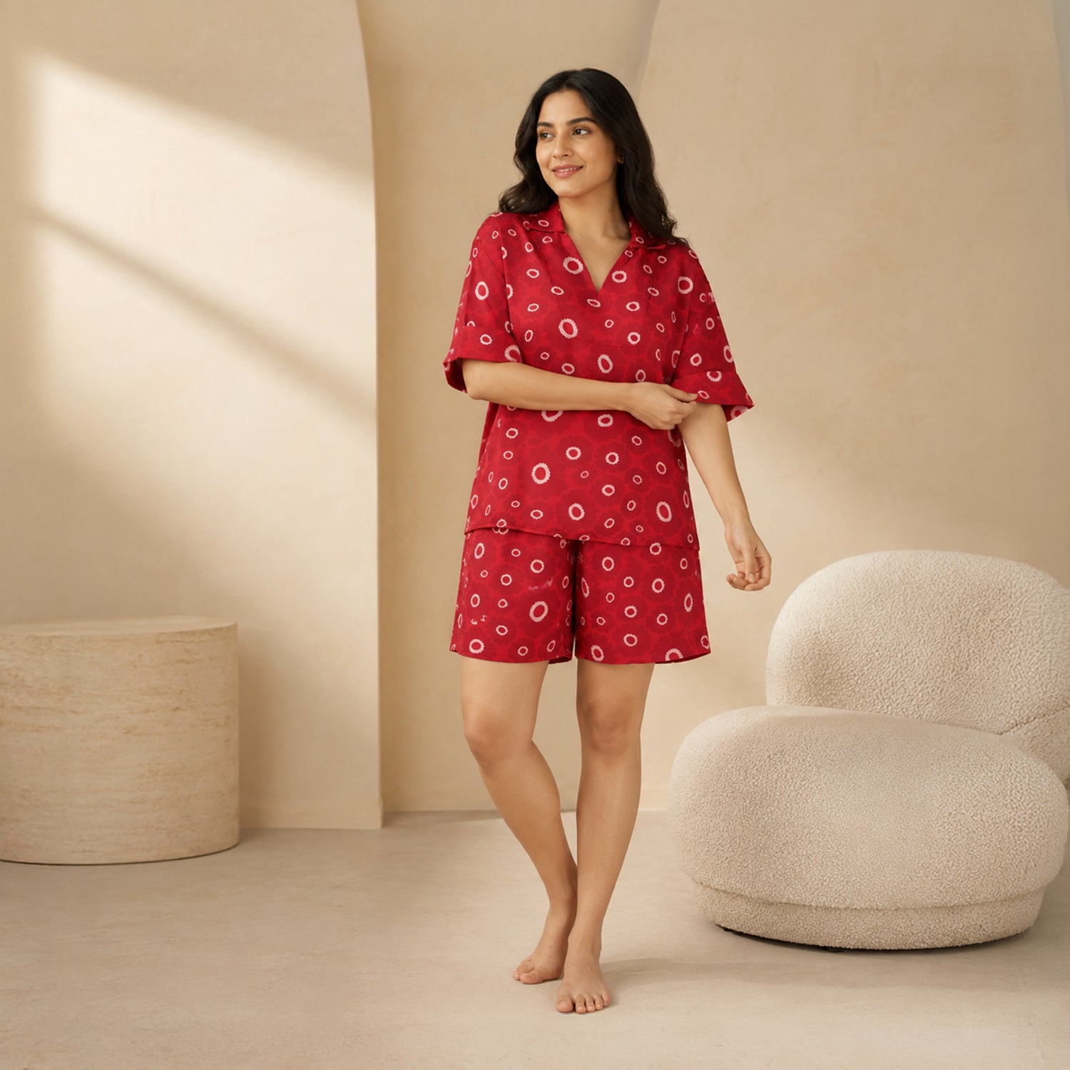 Red Floral Print