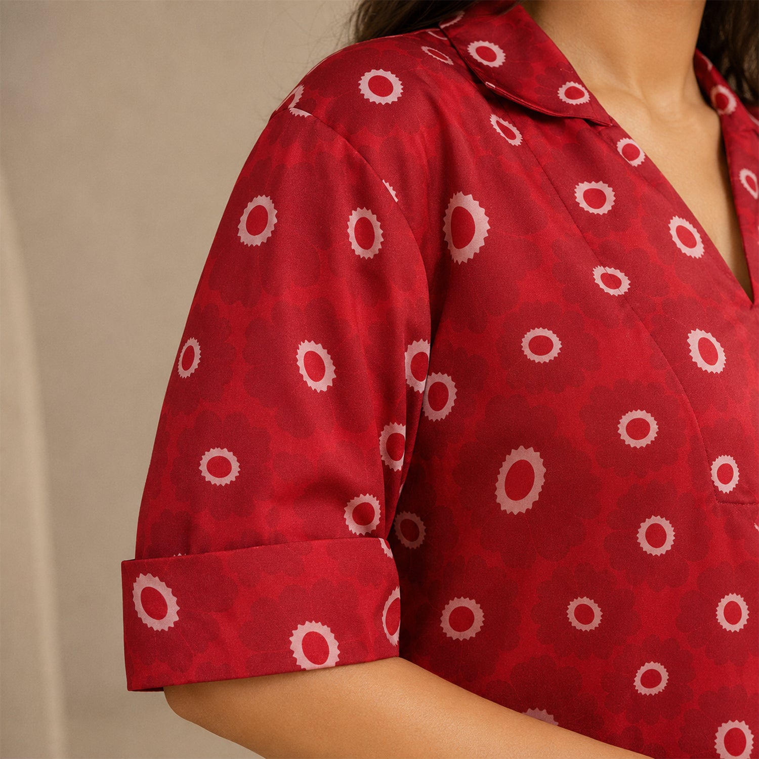 Red Floral Print