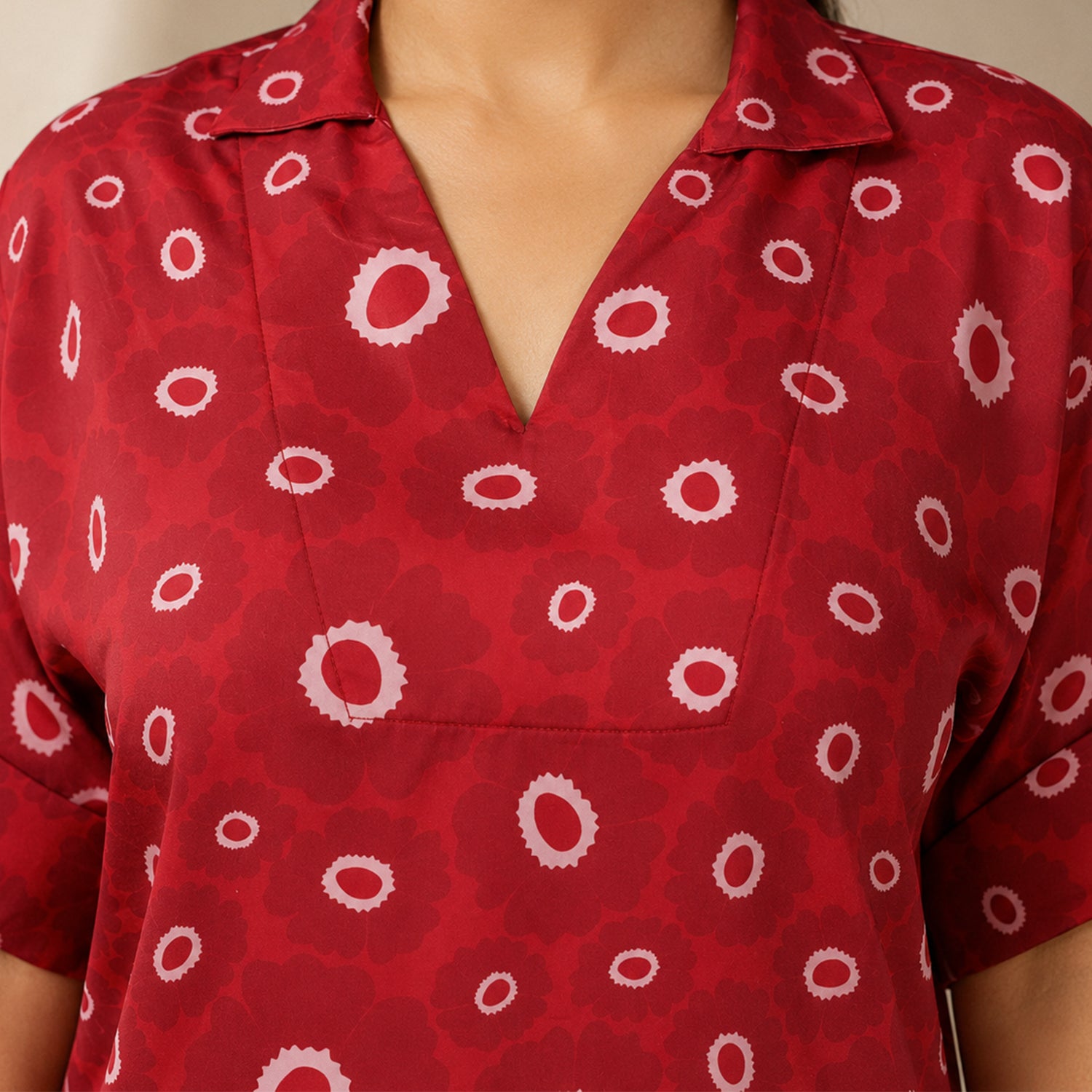 Red Floral Print