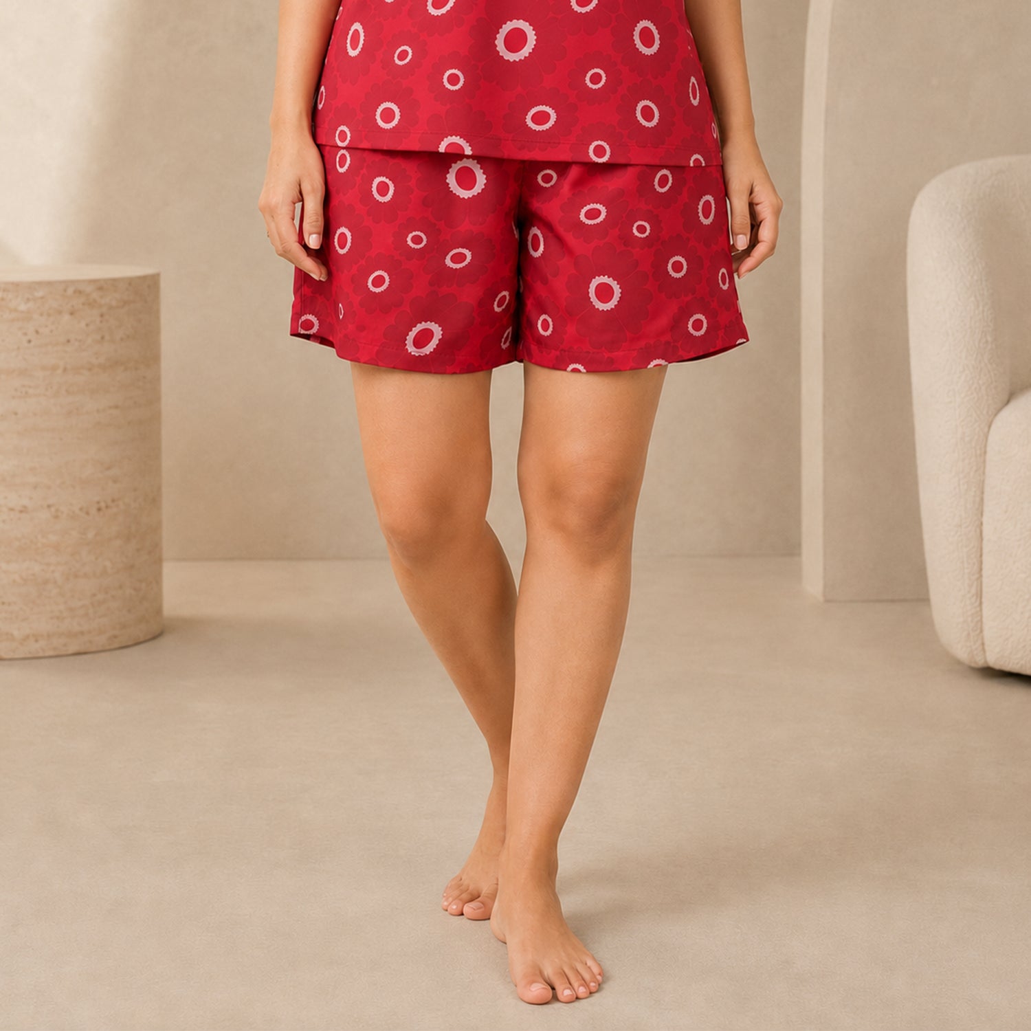 Red Floral Print