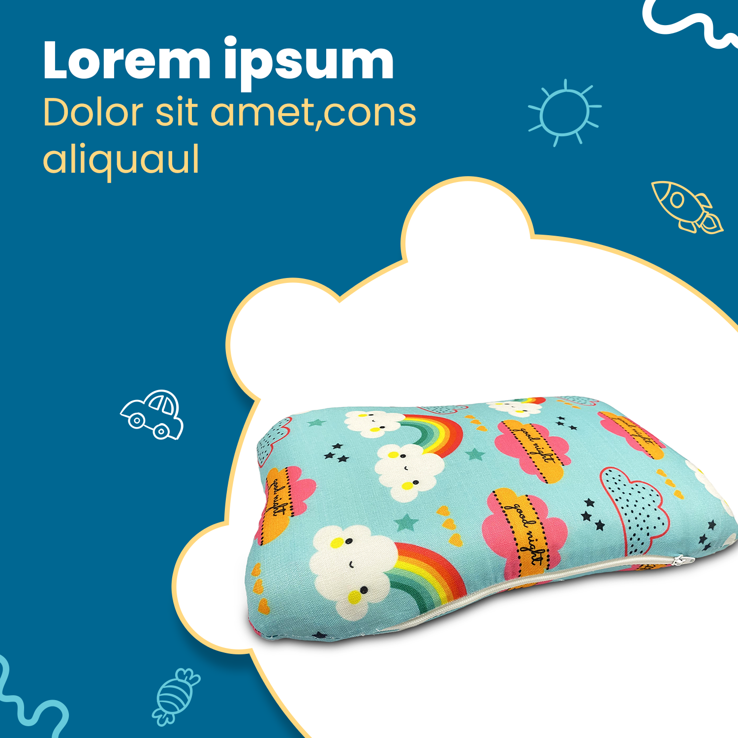 Kid's Butterfly Shape Memory Foam Pillow