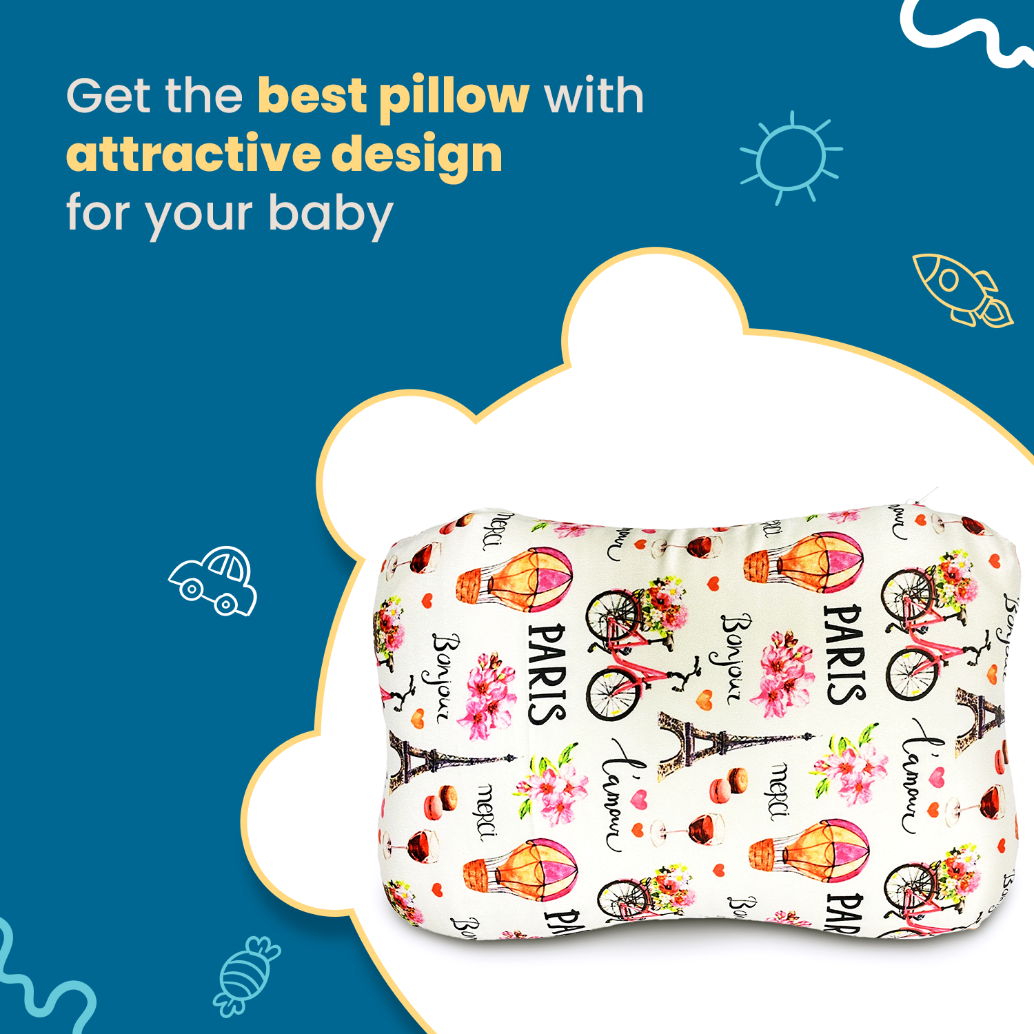 Kid's Butterfly Shape Memory Foam Pillow