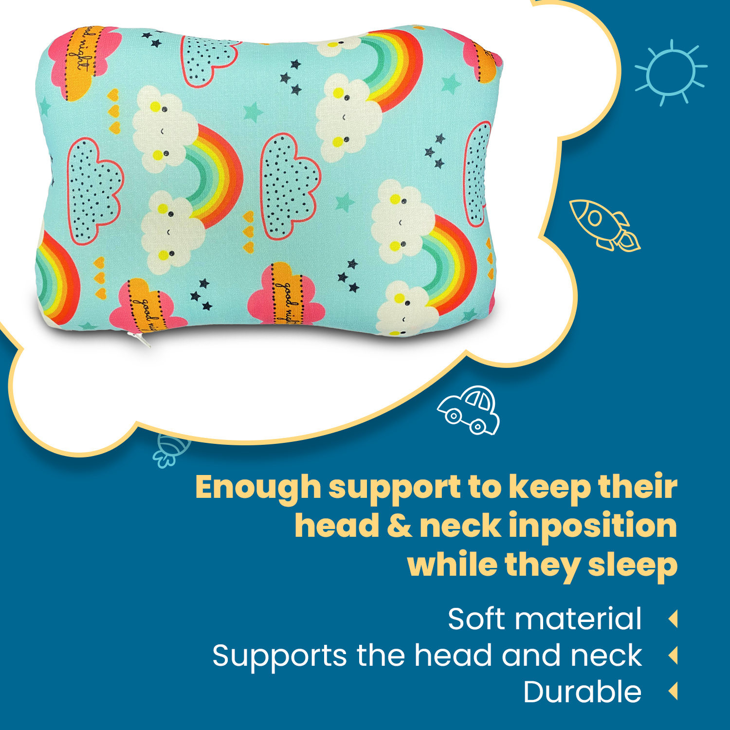 Kid's Butterfly Shape Memory Foam Pillow