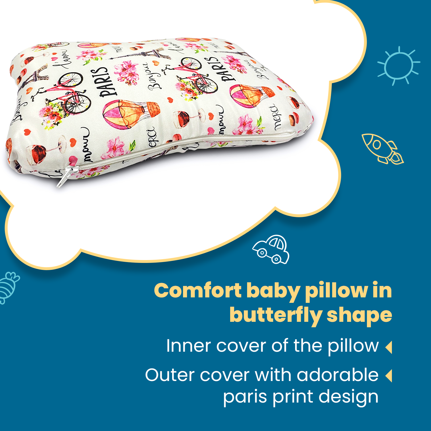 Kid's Butterfly Shape Memory Foam Pillow