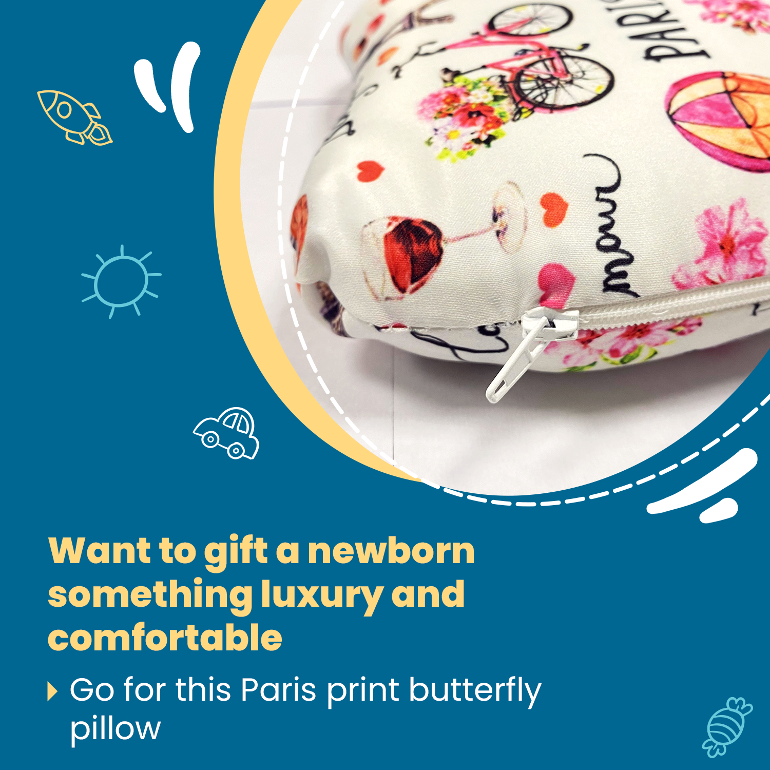 Kid's Butterfly Shape Memory Foam Pillow