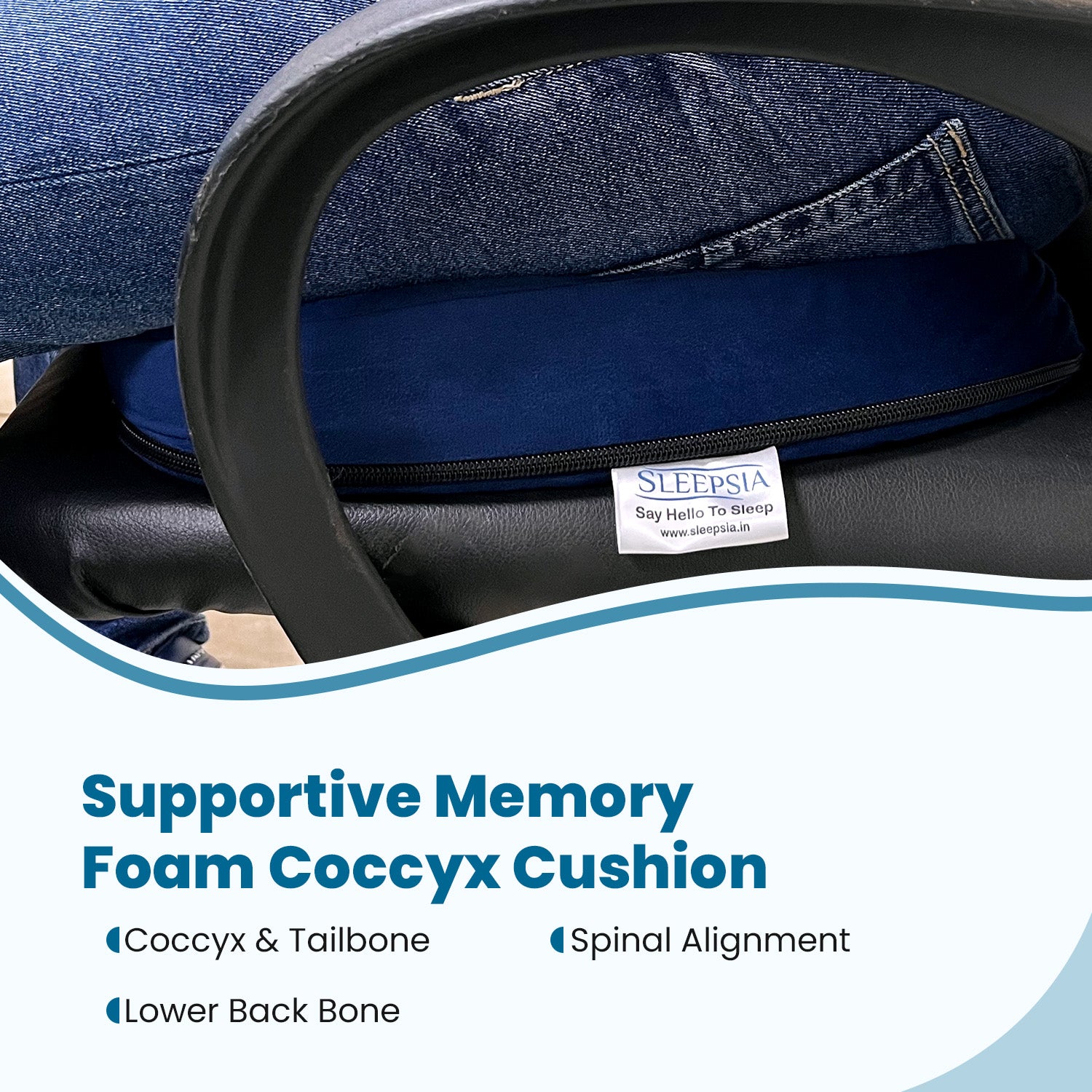 Coccyx Pillow Orthopedic Foam Ventilated Seat Cushion