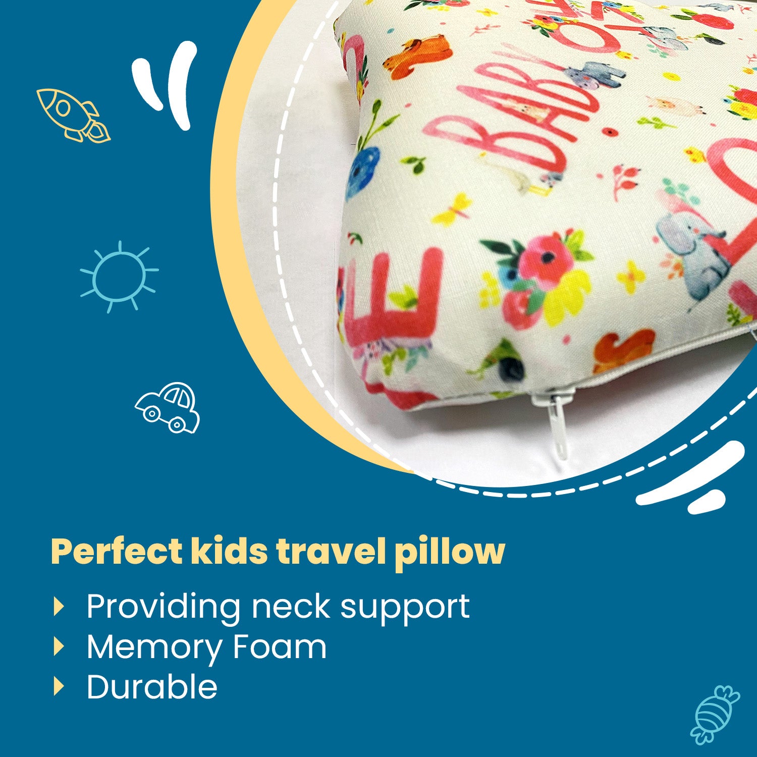 Kid's Butterfly Shape Memory Foam Pillow