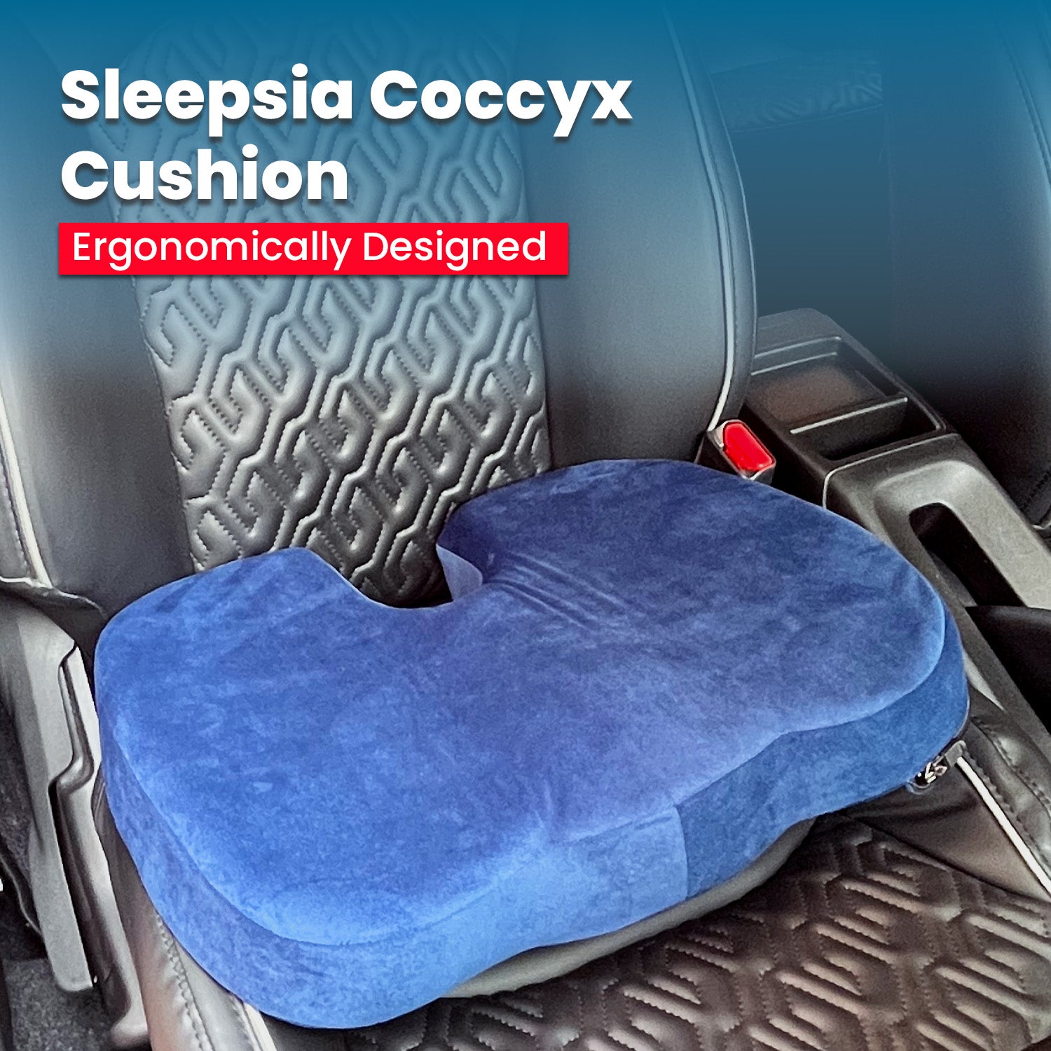 Orthopedic Memory Foam Coccyx  Seat Cushion for Tailbone, Sciatica & Back Pain Relief