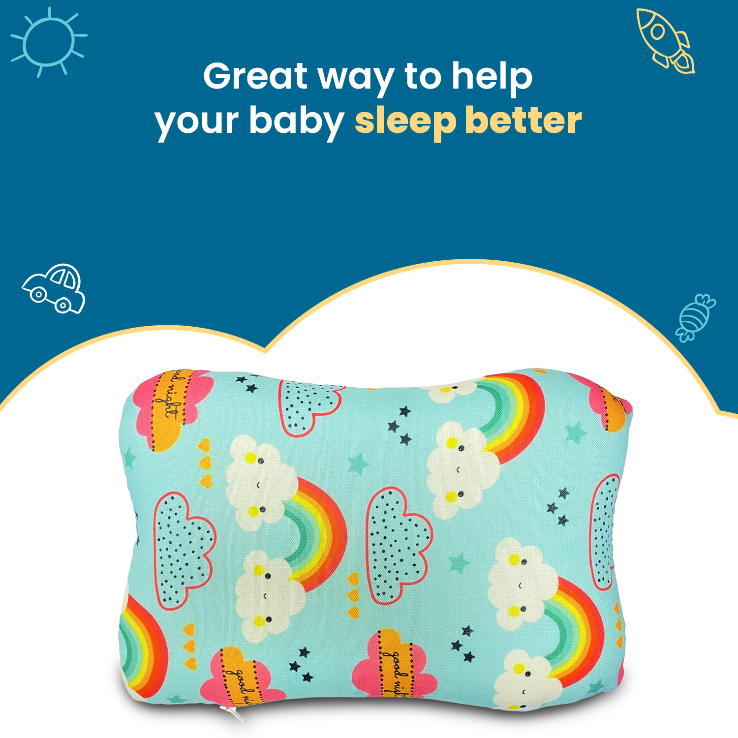 Kid's Butterfly Shape Memory Foam Pillow