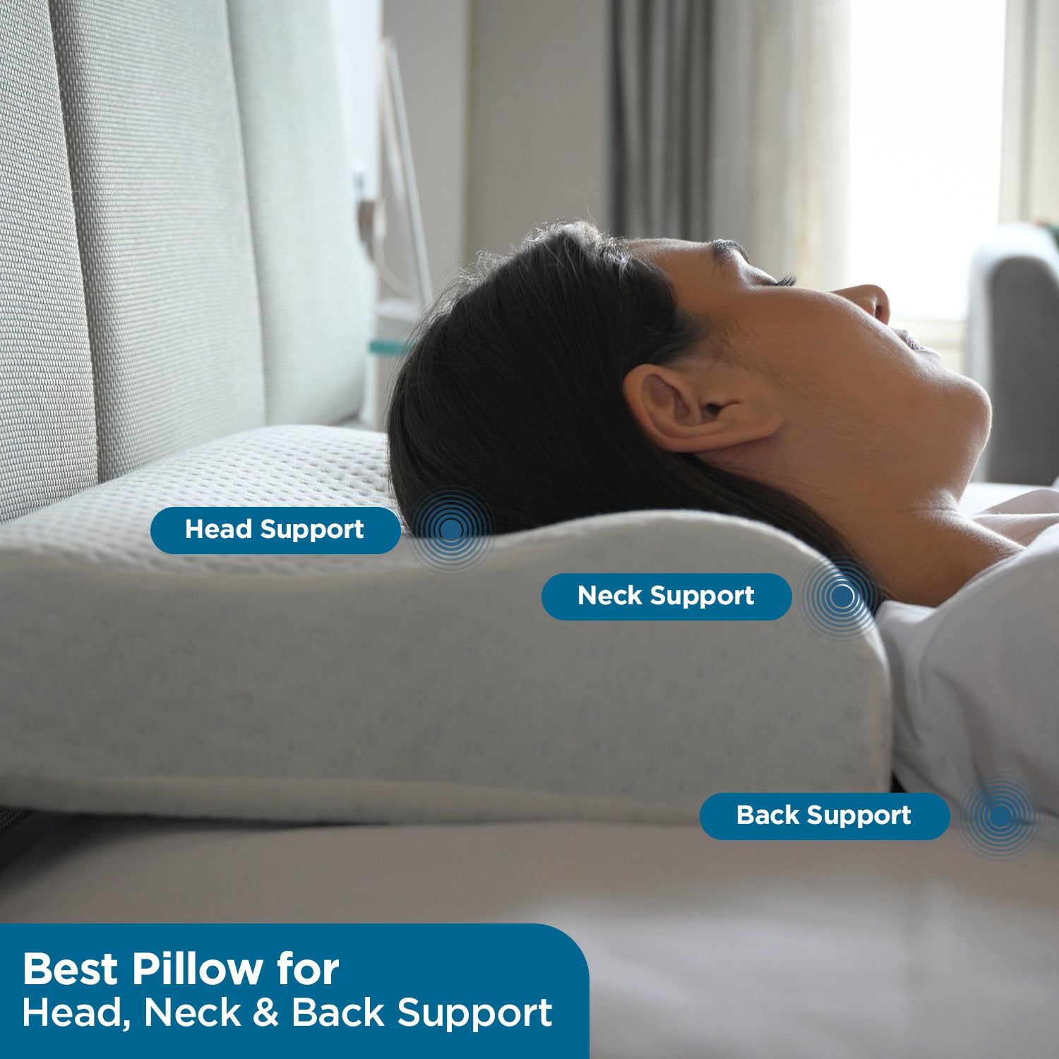 Orthopedic Gel Infused Memory Foam Cervical Contour Pillow