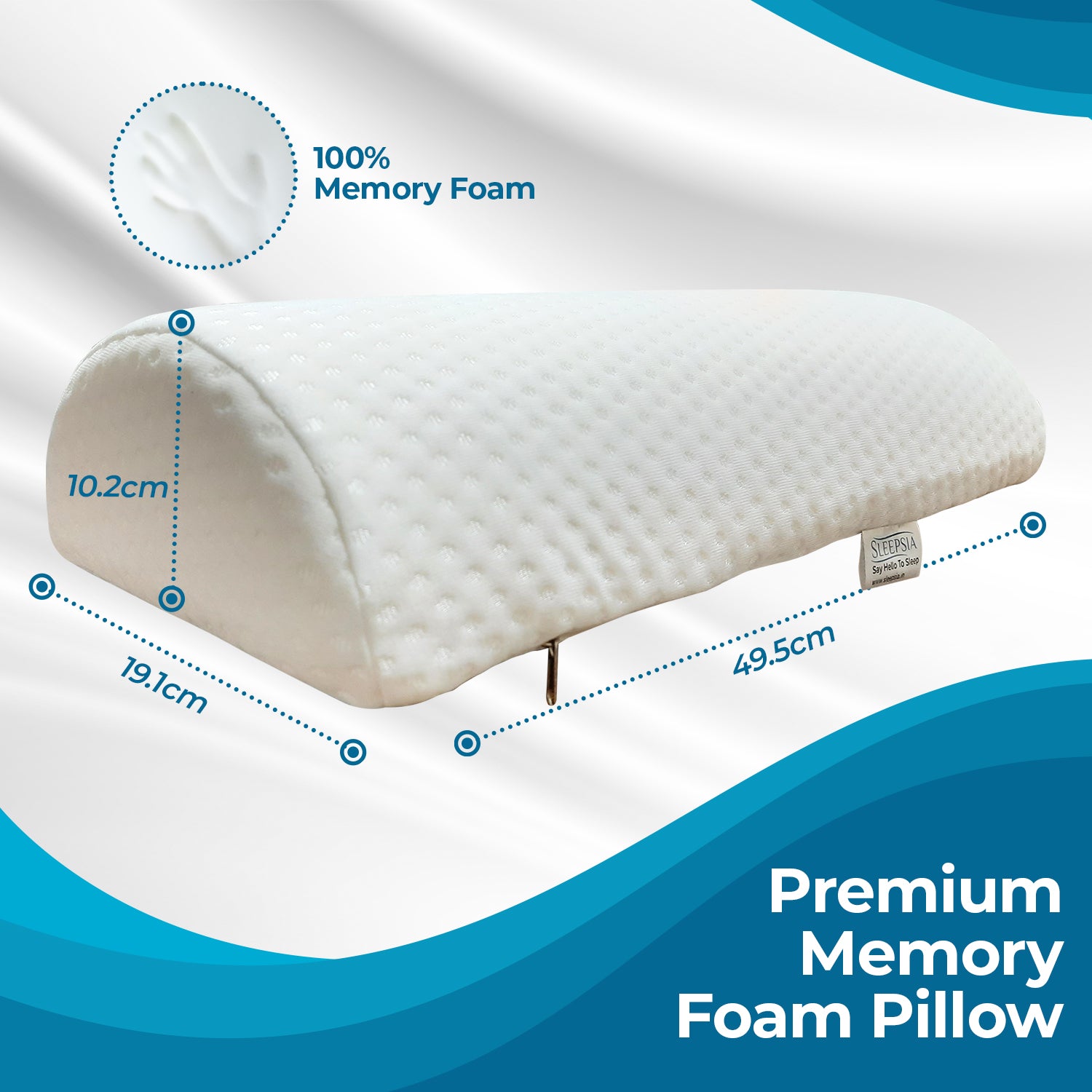 Orthopedic Memory Foam Knee & Leg Support Half-Moon Pillow