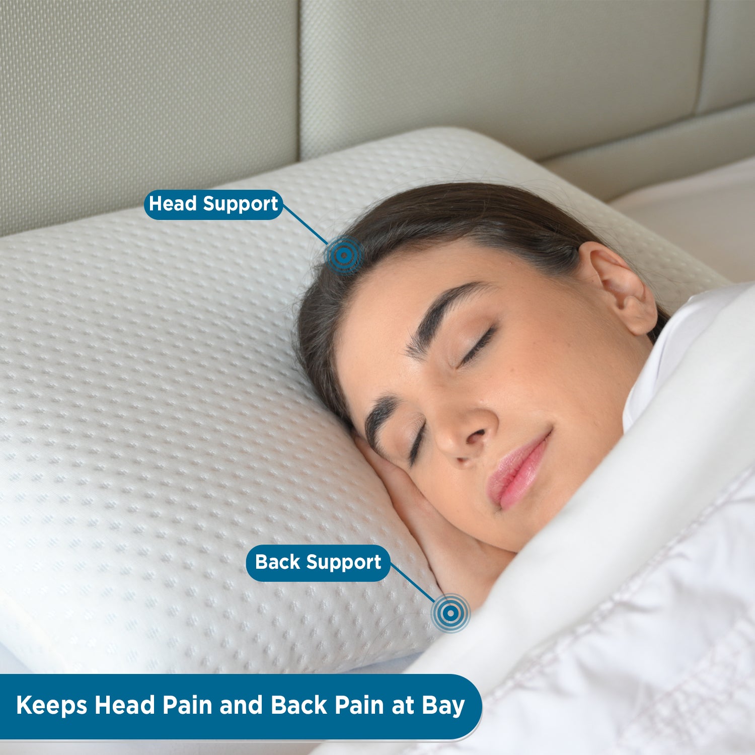 Orthopedic Gel Infused Memory Foam Cervical Pillow