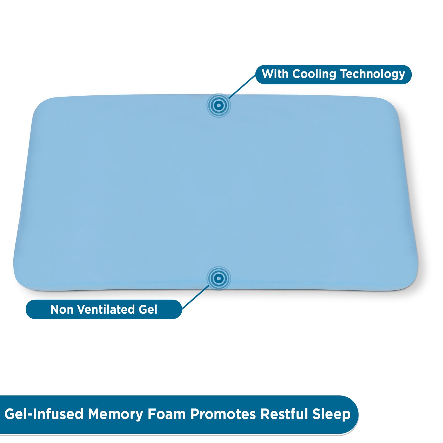 Small Gel Infused Standard Memory Foam Pillow