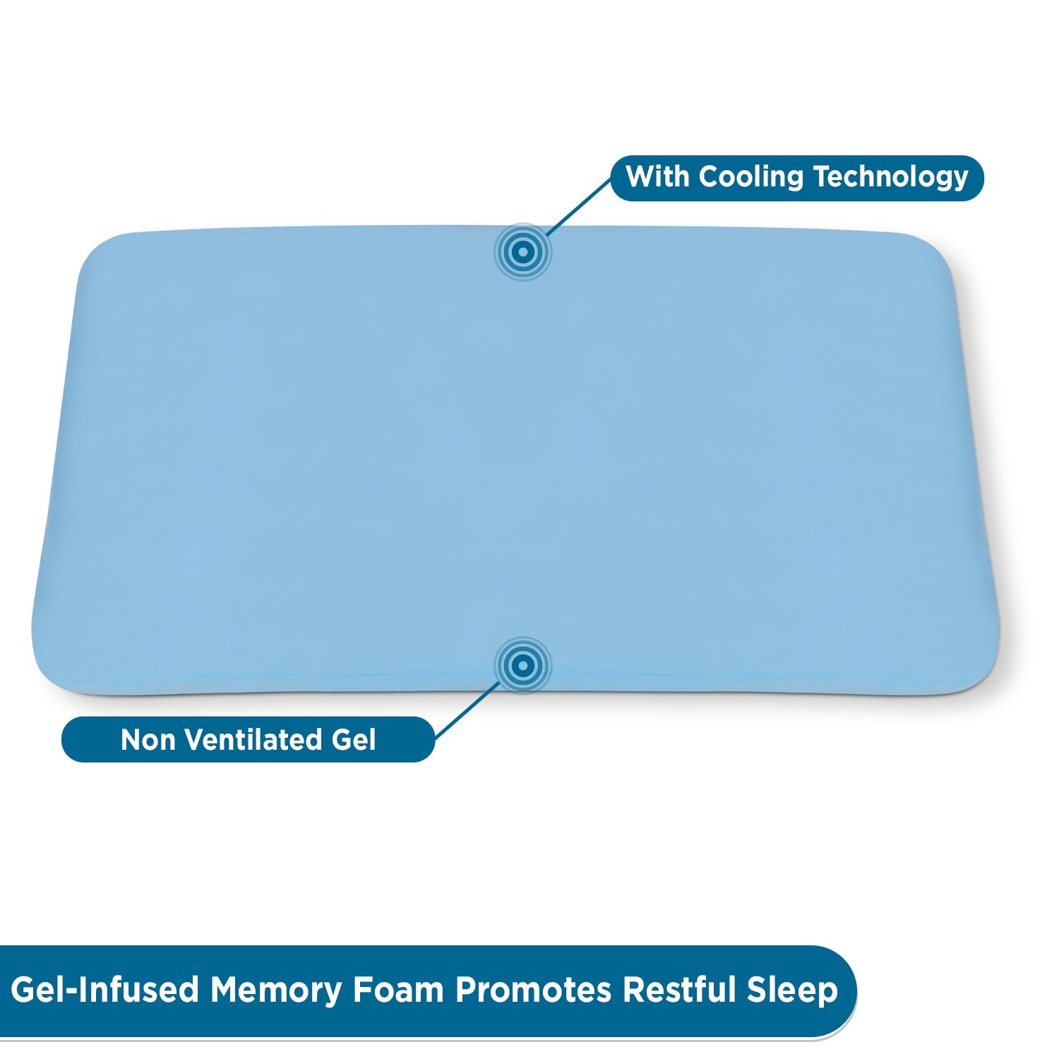 Memory Foam Pillow with Cooling Gel