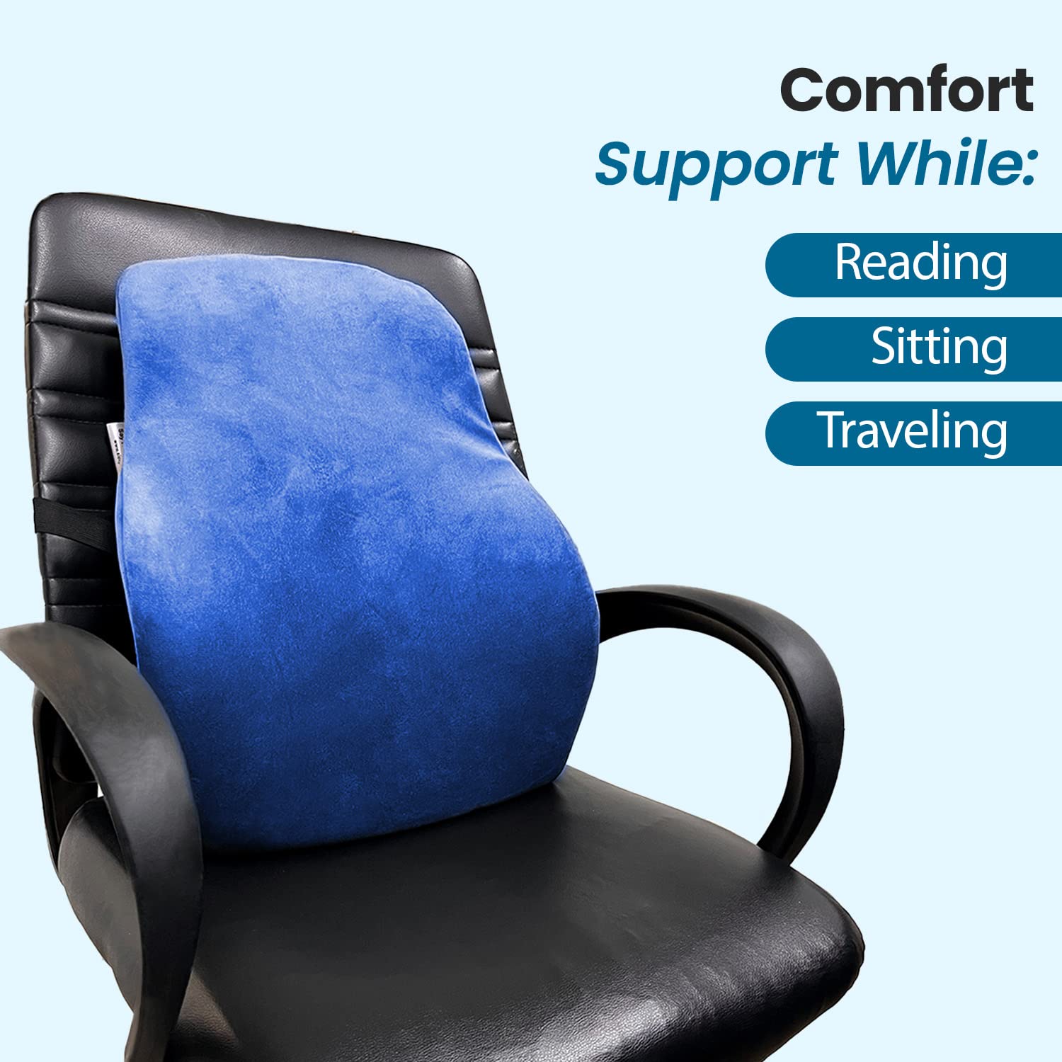 Sleepsia Lumbar Support Pillow for Office Chair- Back Support Pillow