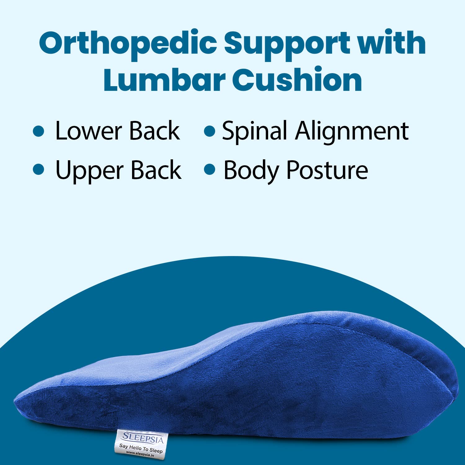 Lumbar Support Pillow Memory Foam Backrest Back Support Cushion